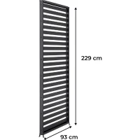 Persienne pour pergola - Aluminium - Gris - 229 x 93 cm(m-6)