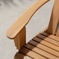 Fauteuil de jardin Adirondack pliable en bois d'Acacia FSC - 72,5 x 89,5 x H.94 cm(m-6)
