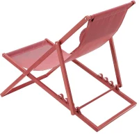Chilienne PAROS - Structure en acier - L 63 x P 104 x H 85 cm - Terracotta(m-5)