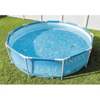 Kit Piscine hors sol tubulaire INTEX - Metal Frame - 305 x 76 cm - Ronde (Livrée avec pompe et 2 cartouches) - 28208NP(m-4)