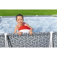 Piscine hors sol tubulaire BESTWAY - Steel Pro™ - 366 x 201 x 66 cm - Rectangulaire - décor graphique(m-5)
