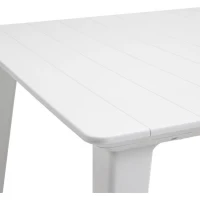 Table de jardin - Rectangulaire - Coloris : blanc - En résine - 6 personnes - LIMA - Allibert by KETER(m-4)