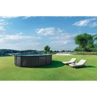 Kit piscine hors sol tubulaire INTEX - Ultra XTR - 488 x 122 cm - Ronde (Echelle, vannes, filtre, bâche, tapis de sol) - 26326GS(m-3)