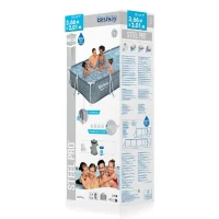 Kit Piscine hors sol tubulaire BESTWAY - Steel Pro™ - 366 x 201 x 66 cm - Rectangulaire (Inclus épurateur a Cartouche)(m-6)