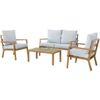 Salon bas de jardin - Aluminium - 4 personnes - CASAIA(m-2)