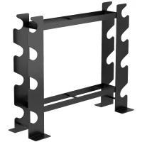 SPORTNOW Suporte para Halteres de 4 Níveis Estante de Pesos em Aço Resistente para Ginásio Casa Carga 200 kg 70x21x55 cm Preto(m-1)