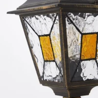 Borne extérieure JANEL - BRILLIANT - noir doré - métal/verre - E27 max 60W - IP44(m-6)