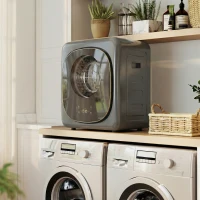 HOMCOM 4kg Vented Tumble Dryer with 5 Drying Mode, 800W Compact Freestanding Front Tumble Dryer, Grey(m-9)