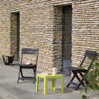 Chaise pliante Miami - GRILL ME - Anthracite - Résistante aux intempéries et facile a ranger(m-6)