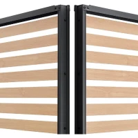 Persienne pour pergola - Aluminium - Gris et naturel - 229 x 93 cm(m-4)