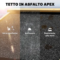 Outsunny Armadio da Giardino a 3 Ante con 4 Ripiani e Ganci, in Legno di Abete, 93x53x168 cm, Color Legno(m-6)