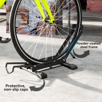 SPORTNOW Stojak na rowery dla rowerów stalowy z możliwością przechowywania opon o szerokości 80 mm 75 x 41 x 81H cm Czarny(m-7)