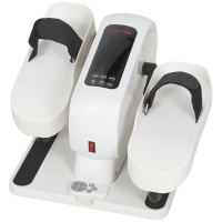 SPORTNOW Pedalier d'appartement eplliptique de bureau, écran LED, télécommande et 12 vitesses réglables, 45 x 42 x 26 cm, blanc