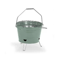 Barbecue a charbon portable - LIVOO - DOC327V - ø27 cm - Grille en acier chromé - Hauteur 24 cm - Pieds pliables - Poignées(m-1)