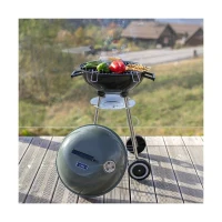 Barbecue a charbon - LIVOO - DOC172K - ø41 cm - Grille en acier chromé - Hauteur 69,5 cm - Poignées - 2 roues crantées(m-2)