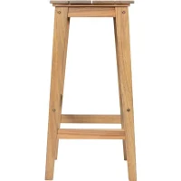 Ensemble bar de jardin - ZANZIBAR - Bois d'Acacia FSC - 1 table rectangulaire 44,5 x 100 x 112 cm - 2 tabourets 37 x 35 x 72 cm(m-3)