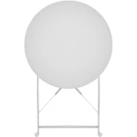 Set bistrot 2 personnes - Table ronde pliante 60 cm + 2 chaises - Acier thermolaqué - Gris(m-5)