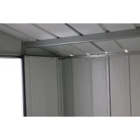 Abri de jardin en métal 4,77 m2 - DURAMAX - Kit d'ancrage inclus - Gris anthracite(m-5)