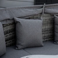 Outsunny rotan zonne-eiland 4-delig 230 cm x 145 cm x 80 cm(m-7)