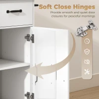 HOMCOM Cărucior mobil multifuncțional pentru depozitare(m-7)