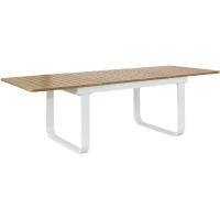 Ensemble repas de jardin - Table extensible 155/246 x 100 x 74 cm + 6 fauteuils - Aluminium - 6 personnes - VIANEA(m-5)