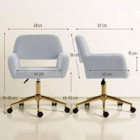 HOMCOM Faux Fur Rabbit Chair - Grey(m-3)