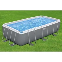 Kit Piscine hors sol tubulaire BESTWAY - Steel Pro Max™ - 404 x 201 x 100 cm - Rectangulaire (Filtre a cartouche, échelle)(m-2)