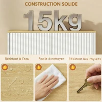 HOMCOM Meuble sous lavabo, meuble de salle de bain avec 2 portes et étagère réglable, 60 x 30 x 61 cm, blanc(m-7)