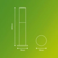 Lampadaire extérieur sur poteau - UTRECHT - Poteau anthracite - 1x20 W - Haute tension(m-6)