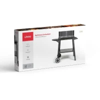 Barbecue a charbon - LIVOO - DOC328 - Inox - Surface de cuisson 48,5 x 28,8 cm - Hauteur réglable 70-84 cm(m-5)