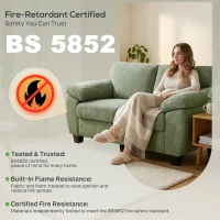 HOMCOM 2 Seater Sofa, 156cm Chenille Loveseat Sofa, Dark Green(m-9)