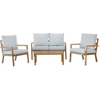 Salon bas de jardin - Aluminium - 4 personnes - CASAIA(m-3)