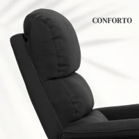 HOMCOM Poltrona Relax Reclinável Elétrica Poltrona Levanta Pessoas com Controlo Remoto e Bolso Lateral 66x90x96 cm Preto(m-7)
