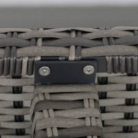 Outsunny Salon de Gradina Set 3 Buc 2 Canapele de Exterior 1 Masa Ratan Gri(m-11)