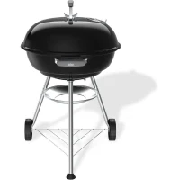 Barbecue a charbon - Weber - Compact Kettle - Ø57 cm - Acier émaillé - Clapet d'aération - 9 couverts  - Noir(m-2)