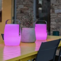 Lampe enceinte bluetooth sans fil - LUMISKY - LUCY PLAY - H31 cm - LED blanc et multicolore dimmable(m-2)