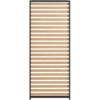 Persienne aluminium pour pergola - GAYA - Compatible PERGOLAGAYA - Gris et naturel - 229 x 93 cm