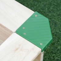 Outsunny Caixa de areia de madeira para crianças com telhado Toldo ajustável Espaçoso 120x120x120 cm para jardim Cor madeira natural(m-11)