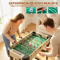 SPORTNOW Mesa de Matraquilhos de 92 cm com 22 Jogadores 2 Bolas Marcadores Manuais Pegas Antiderrapantes Madeira(m-4)