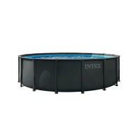 Kit piscine hors sol tubulaire INTEX - Ultra XTR - 488 x 122 cm - Ronde (Echelle, vannes, filtre, bâche, tapis de sol) - 26326GS(m-1)