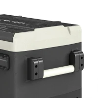 Outsunny Frigorífico Portátil Elétrico 49 L com Compressor Dupla Zona Controlo por App Rodas Pega Telescópica -20 ℃ a 20 ℃ e Porta USB(m-12)