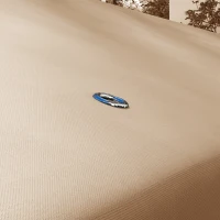 Outsunny Tetto per Gazebo 3x3 m a 2 Livelli con 8 Fori di Drenaggio in Poliestere Cachi(m-8)
