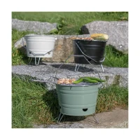 Barbecue a charbon portable - LIVOO - DOC327N - ø27 cm - Grille en acier chromé - Hauteur 24 cm - Pieds pliables - Poignées(m-3)