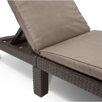 Allibert by KETER - Daytona - bain de soleil - résine imitation rotin tressé - marron - dossier réglable(m-3)