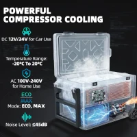 Outsunny 42.5L Compressor Car Fridge Freezer, Camping Refrigerator with App Control, 20℃-20℃(m-4)