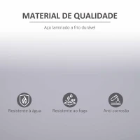 Vinsetto Armário de Escritório Metálico com 2 Portas Fechadura Prateleira Ajustável Armário Metálico 80x40x92,5 cm Cinza(m-4)