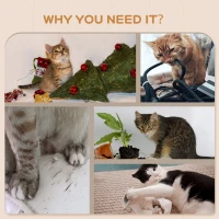 PawHut Cat Wall Shelves, 3PCs Cat Wall Funiture with Scratching Post, Perches, Ladder, Steps, Scratching Board, Ceiling Wall Mounted Cat Shelves for Indoor Cats, Kitten, Beige(m-6)