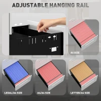 Vinsetto Three-Drawer Steel Filing Cabinet - White(m-5)