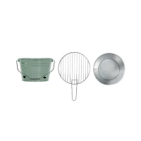 Barbecue a charbon portable - LIVOO - DOC327V - ø27 cm - Grille en acier chromé - Hauteur 24 cm - Pieds pliables - Poignées(m-4)