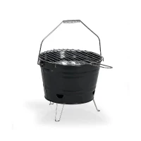 Barbecue a charbon portable - LIVOO - DOC327N - ø27 cm - Grille en acier chromé - Hauteur 24 cm - Pieds pliables - Poignées(m-1)